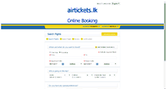 Desktop Screenshot of airtickets.lk