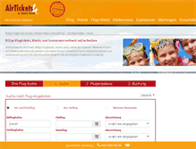 Tablet Screenshot of airtickets.ch